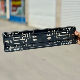 قاب پلاک دور سفید و قرمز طرح WURTH